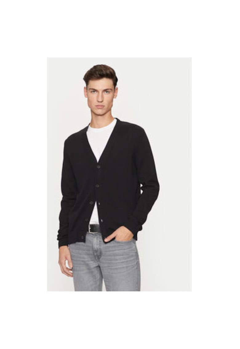 Cardigan barbati - 304400049 - Bumbac - Negru