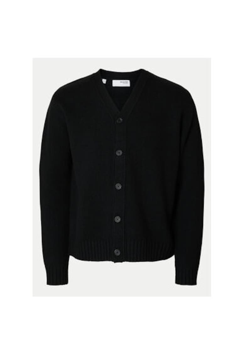 Cardigan barbati - 304685057 - Lana/Nylon - Negru