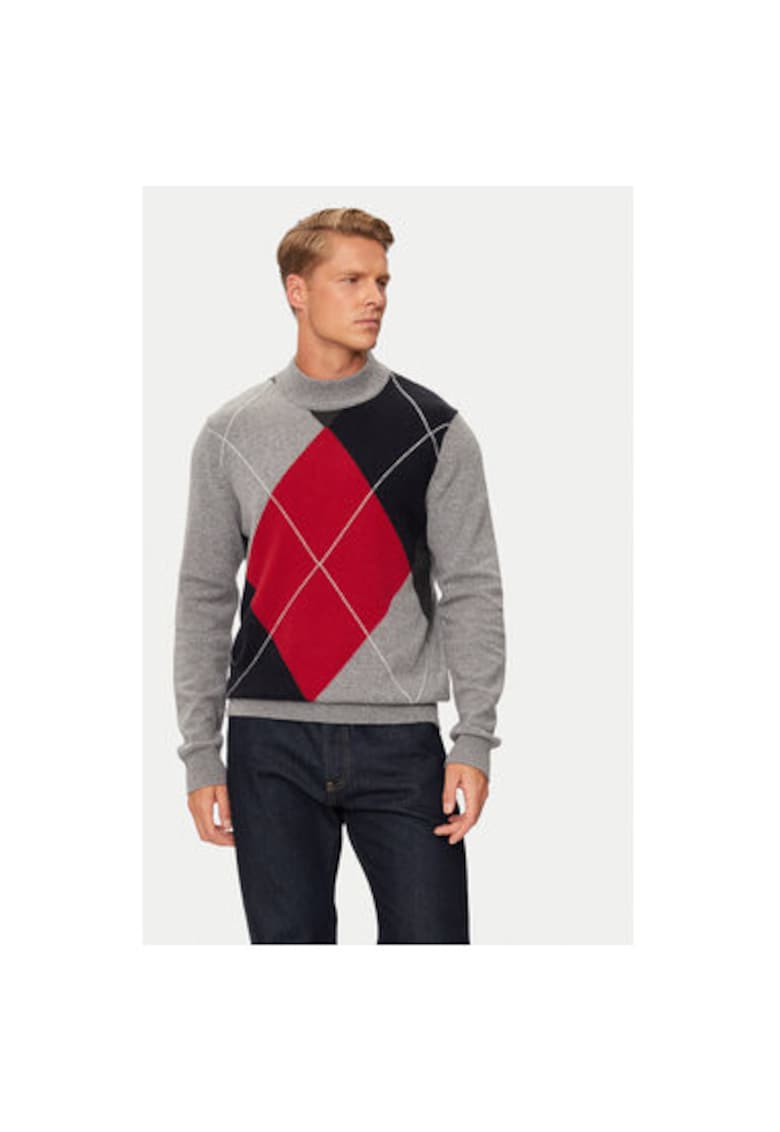 Cardigan barbati -  304463914 - Bumbac/Lana - Multicolor