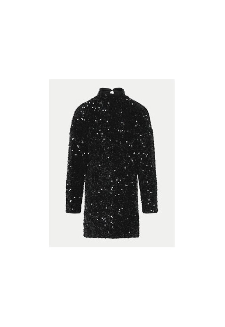 Rochie fete - 304519840 - Poliester - Negru - Negru