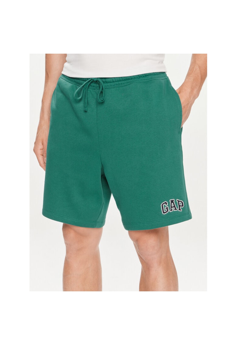 Pantaloni scurti barbati - 304382499 - Bumbac/Poliester - Verde - Verde