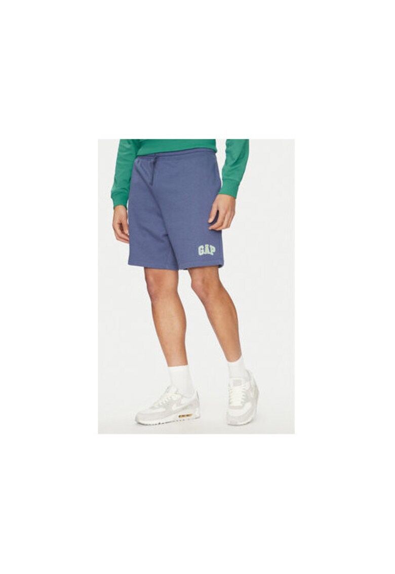 Pantaloni scurti barbati - 305288547 - Bumbac/Poliester reciclat - Albastru - Albastru
