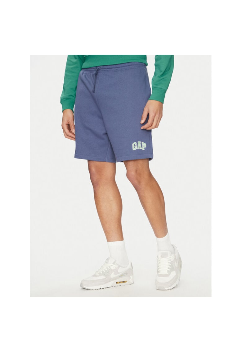 Pantaloni scurti barbati - 305288547 - Bumbac/Poliester reciclat - Albastru - Albastru