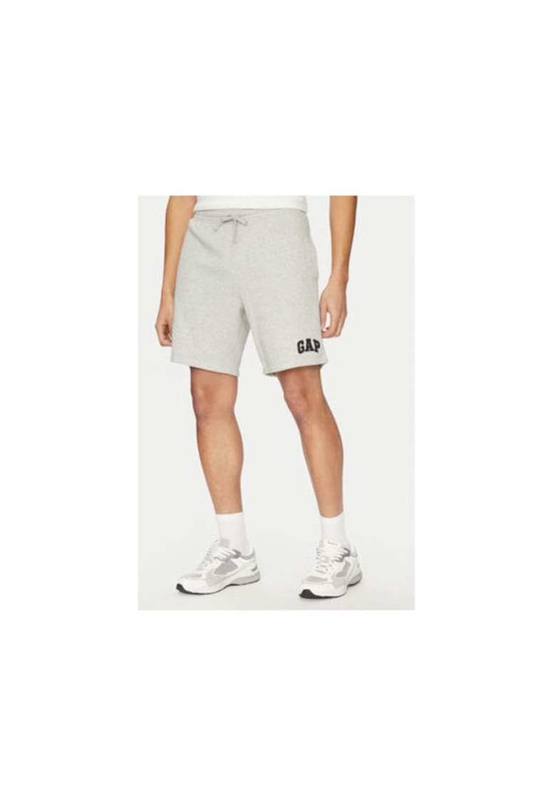 Pantaloni scurti barbati - 305288615 - Bumbac/Poliester - Gri