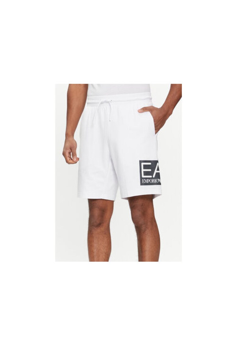Pantaloni scurti barbati - Emporio Armani 303536299 - Bumbac - Alb - Alb