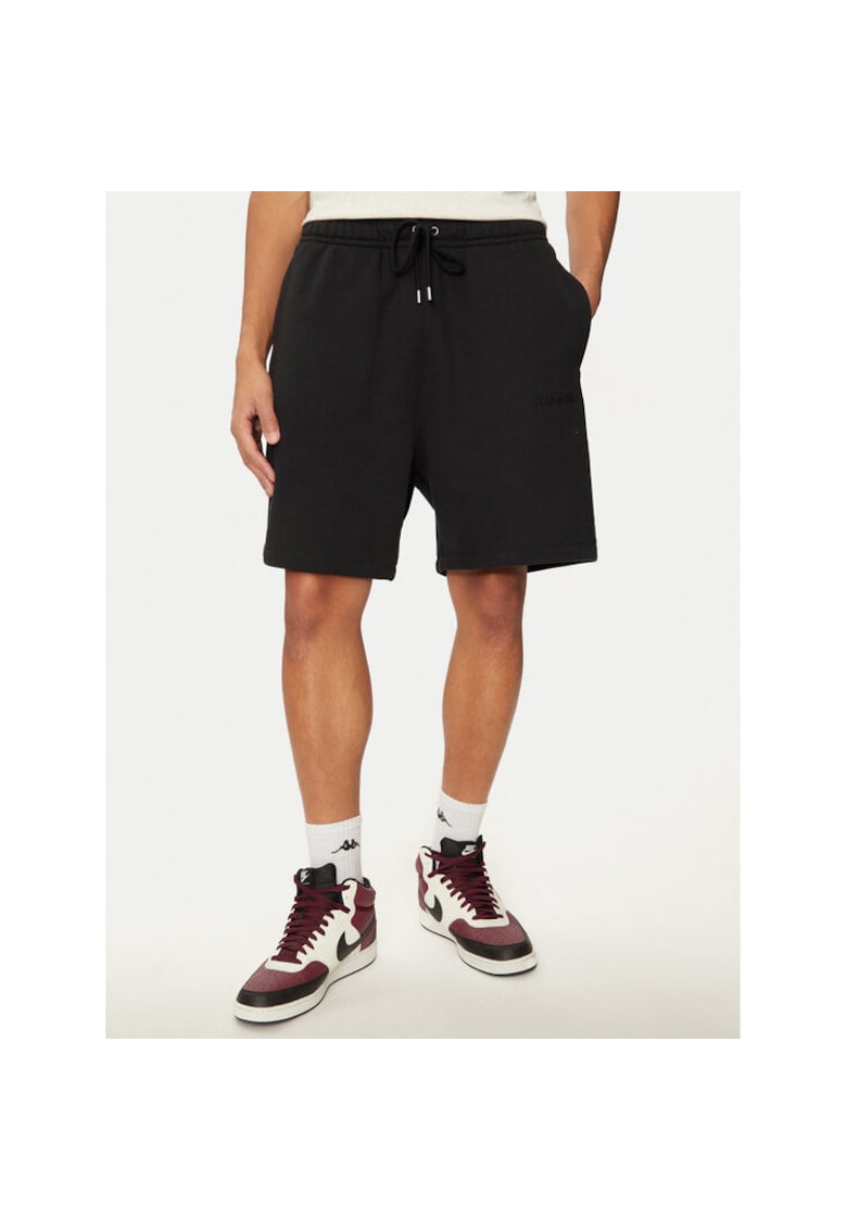 Pantaloni scurti barbati - 304896750 - Bumbac - Negru - Negru