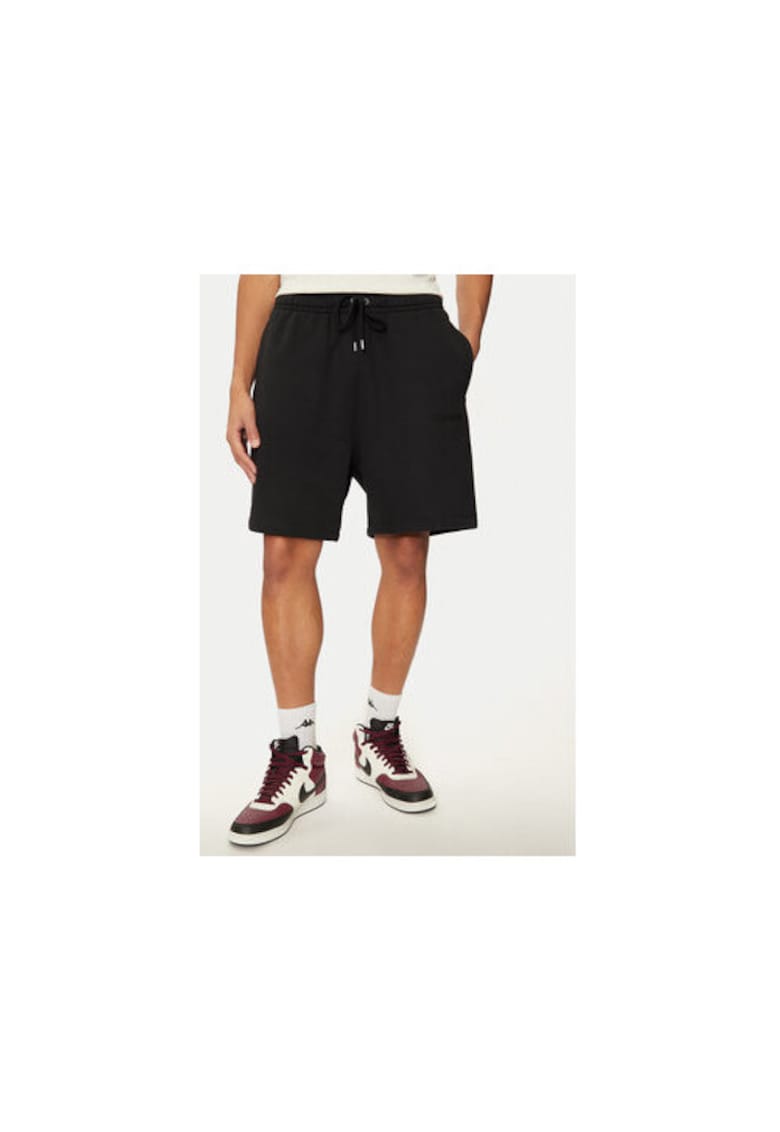 Pantaloni scurti barbati - 304896750 - Bumbac - Negru