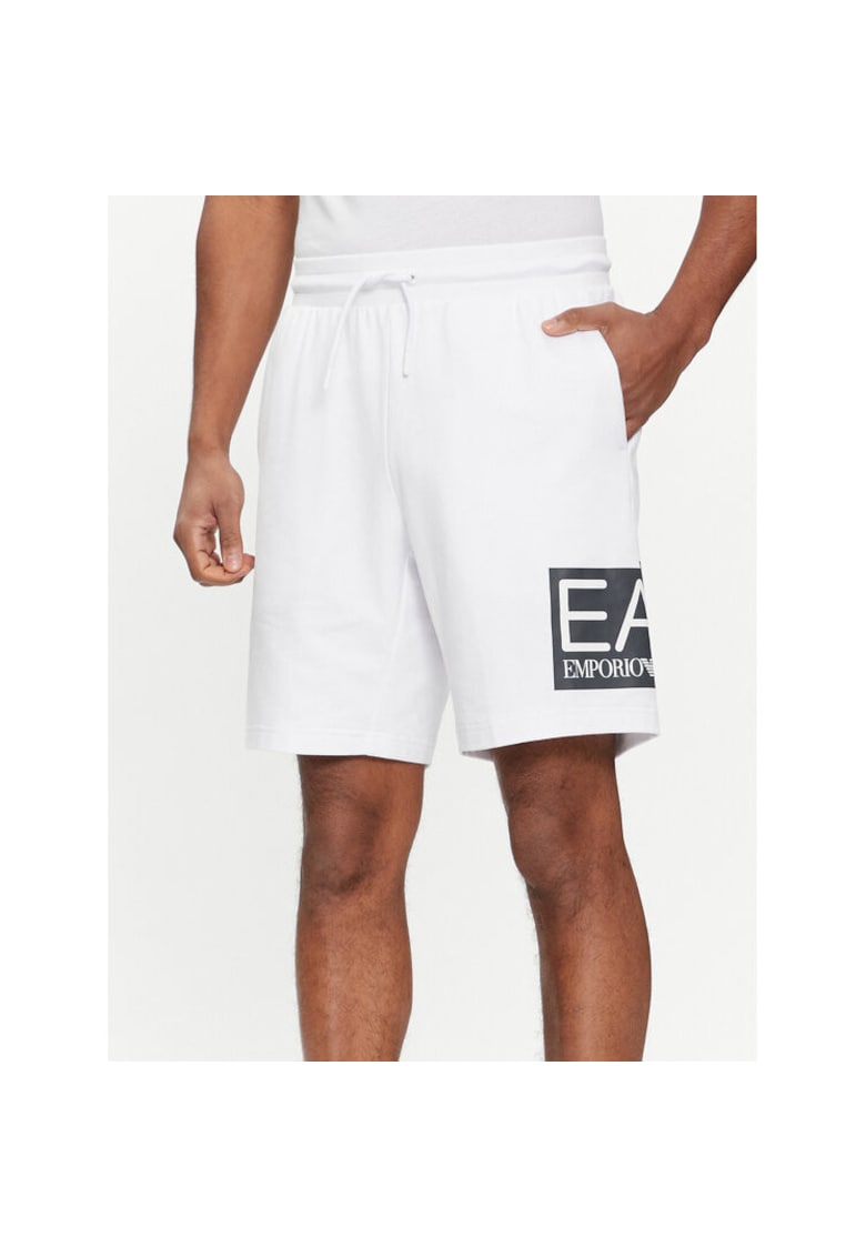 Pantaloni scurti barbati - Emporio Armani 303536299 - Bumbac - Alb - Alb