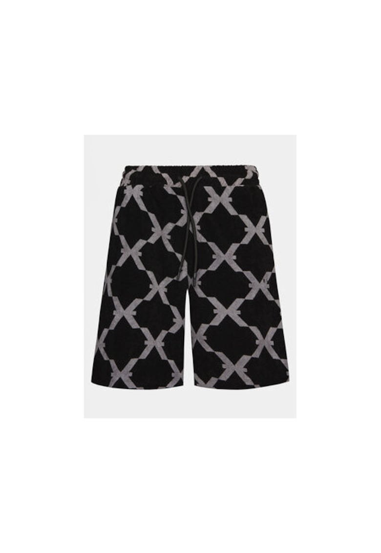 Pantaloni scurti barbati - 303886288 - Bumbac - Negru