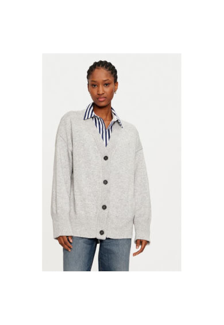 Cardigan dama - 304948947 - Viscoza/Poliamida/Lana - One Size INTL - Gri
