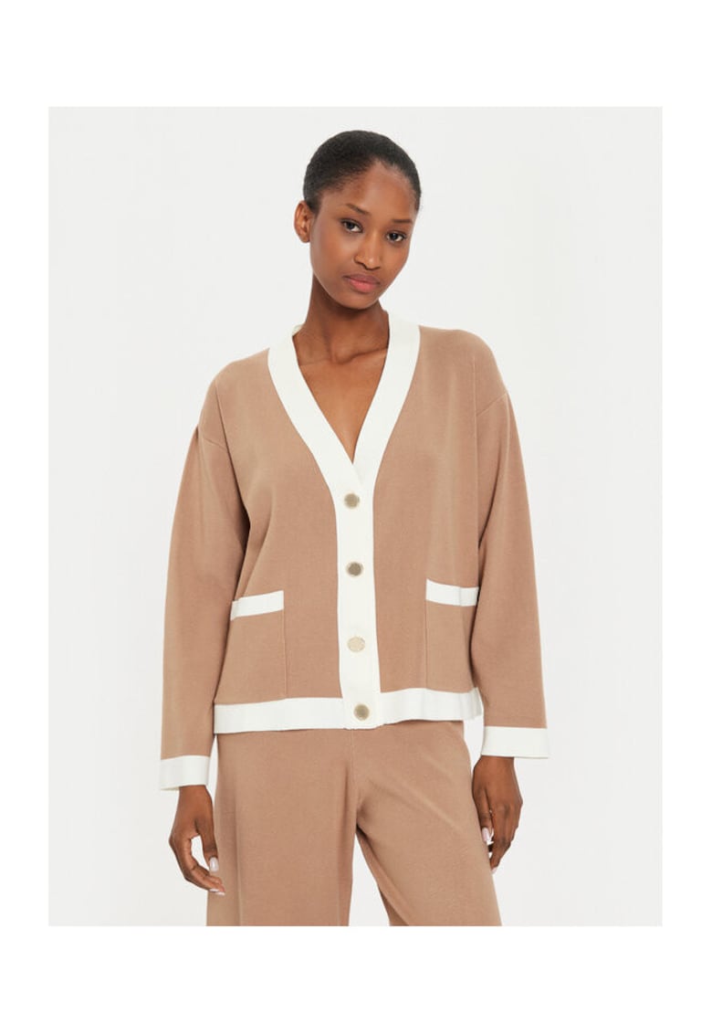 Cardigan dama - 304638220 - Viscoza/Poliester - One Size INTL - Maro