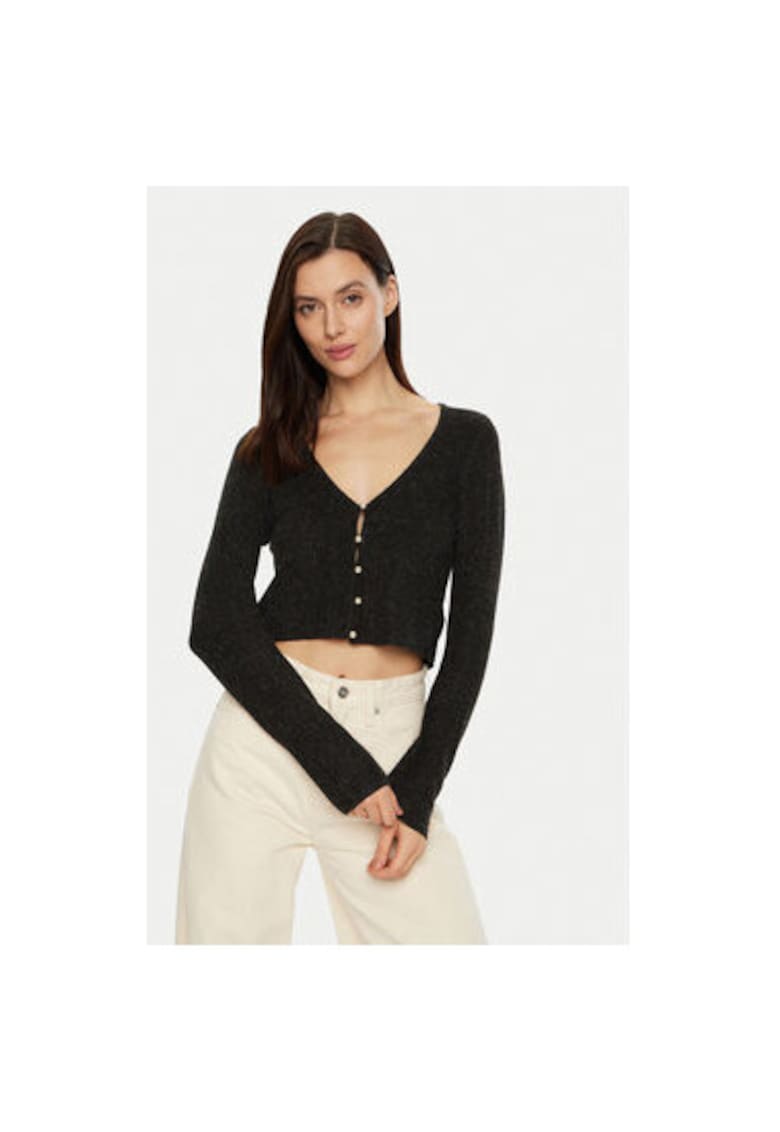 Cardigan dama - 304767968 - Poliester reciclat/Poliester - Negru - Negru