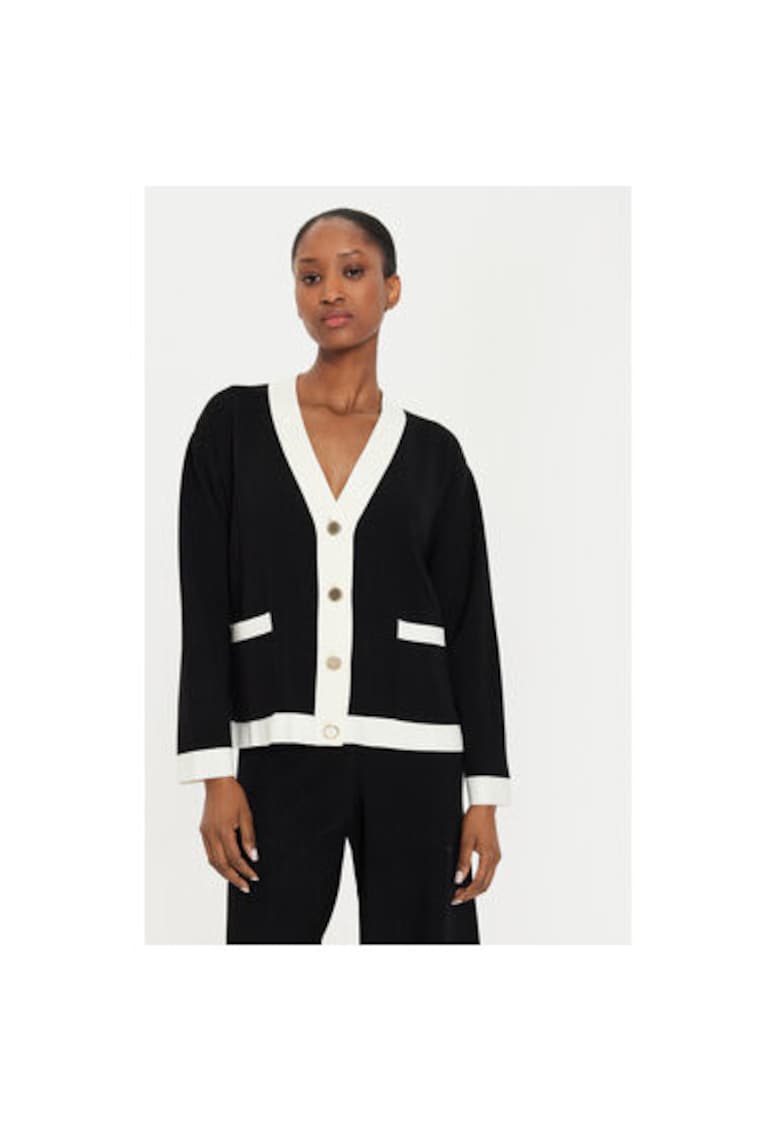 Cardigan dama -  304638244 - Viscoza/Poliester - One Size INTL - Negru