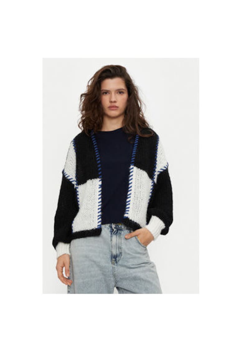 Cardigan dama - 304494482 - Poliester reciclat/Poliester - XL INTL - Negru