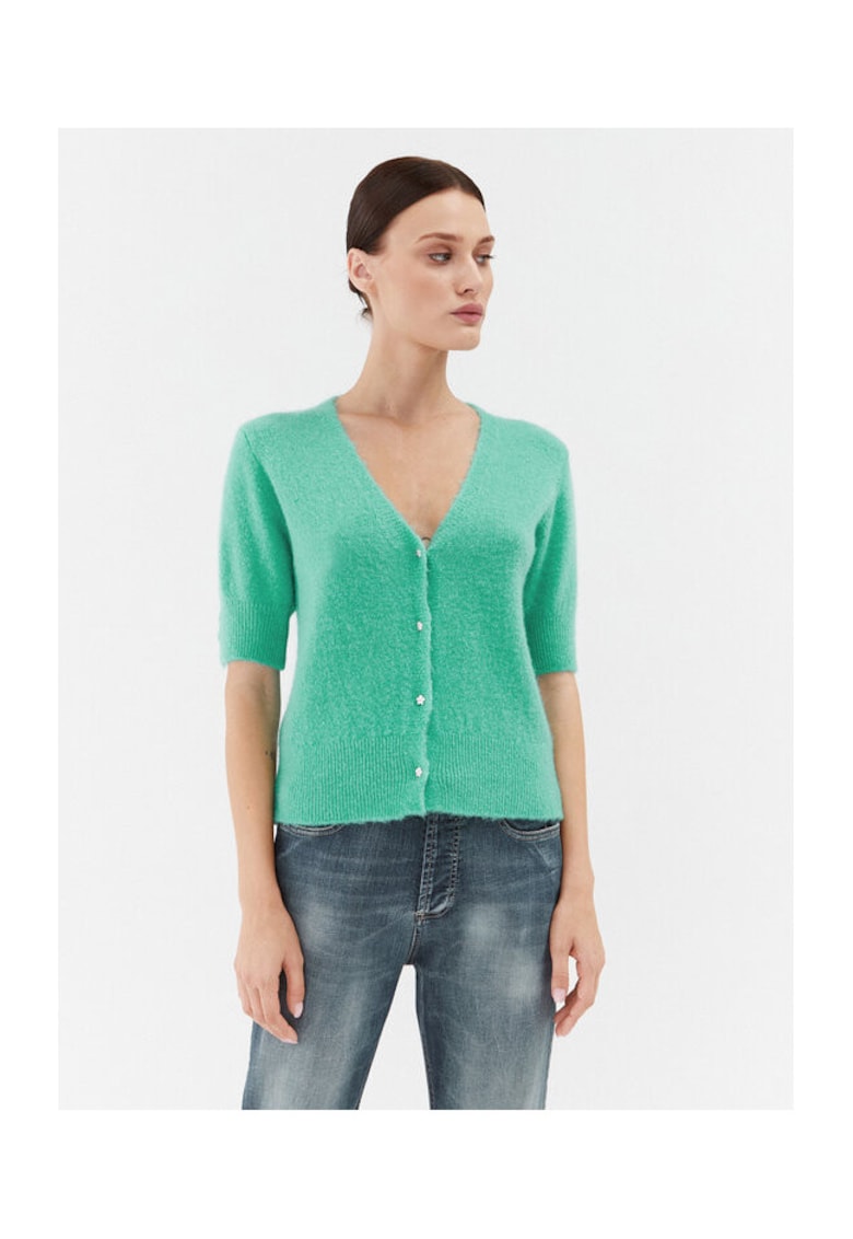Please Cardigan dama - 8055172396859 - Acril/Poliamida/Lana Alpaca - One Size INTL - Verde