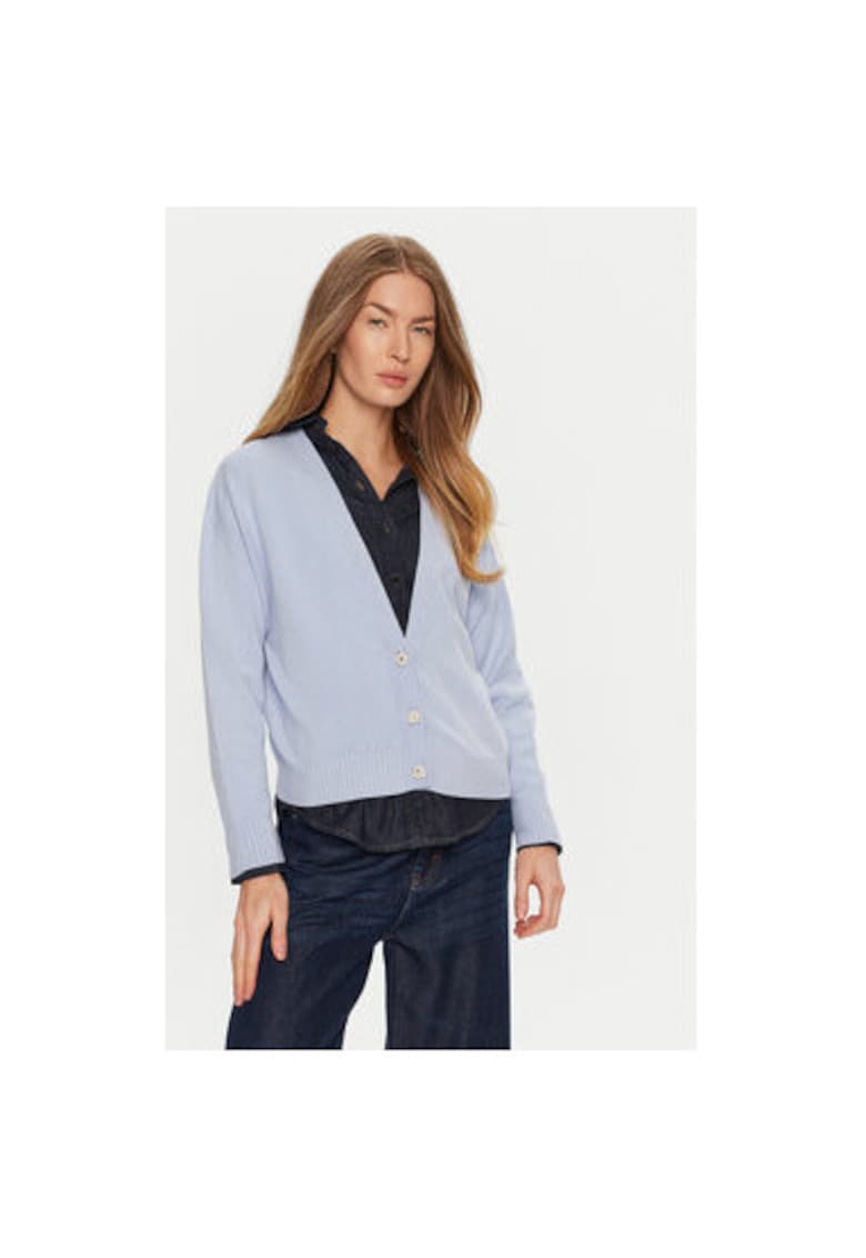 Cardigan dama - 304905230 - Viscoza/Poliester - One Size INTL - Albastru