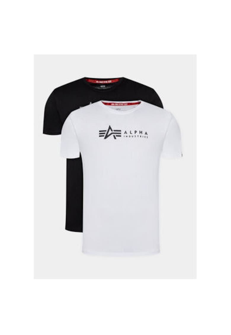 Set 2 tricouri barbati -  303301583 - Bumbac - Alb