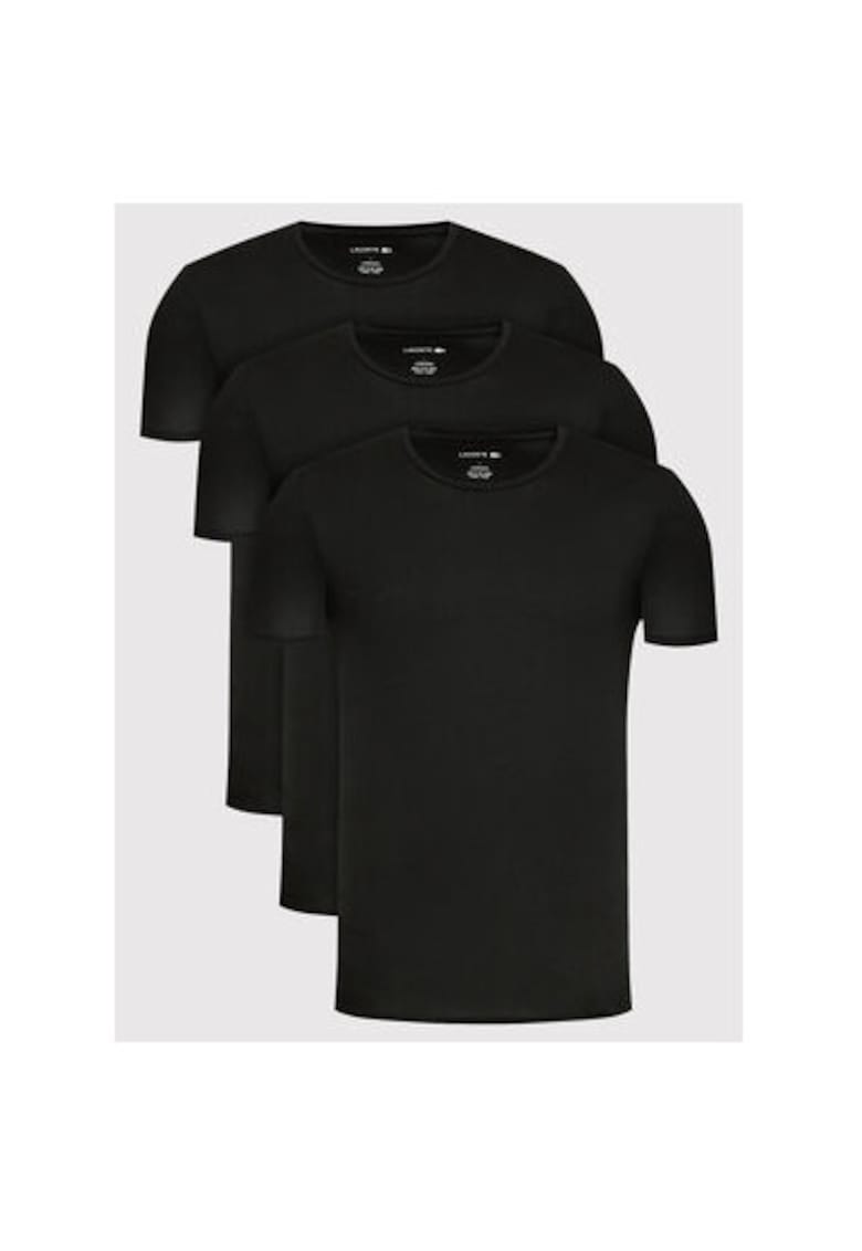 Set 3 tricouri barbati -  208450850 - Bumbac - XS INTL - Negru