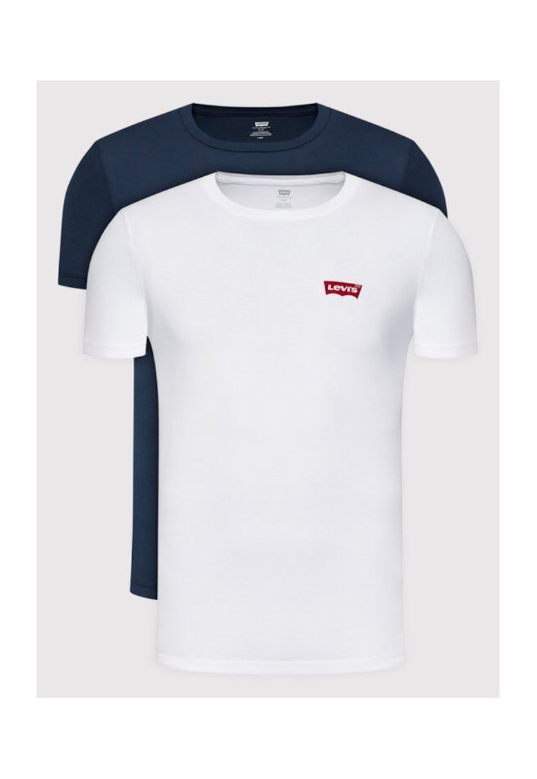 Set 2 tricouri barbati - 301338475 - Bumbac - XS INTL - Alb