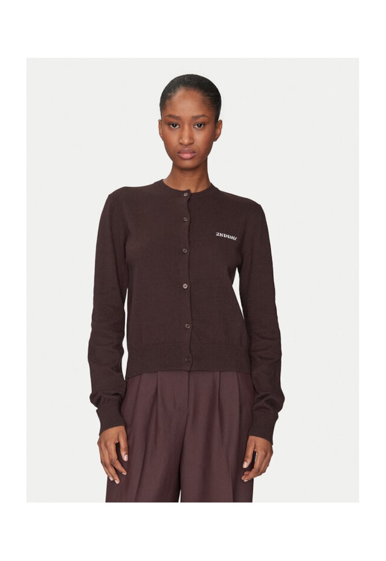 Cardigan dama - 305214379 - Bumbac/Lana - Maro - Maro