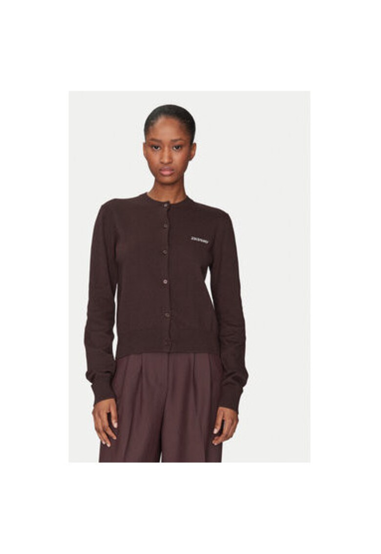 Cardigan dama - 305214379 - Bumbac/Lana - Maro - Maro