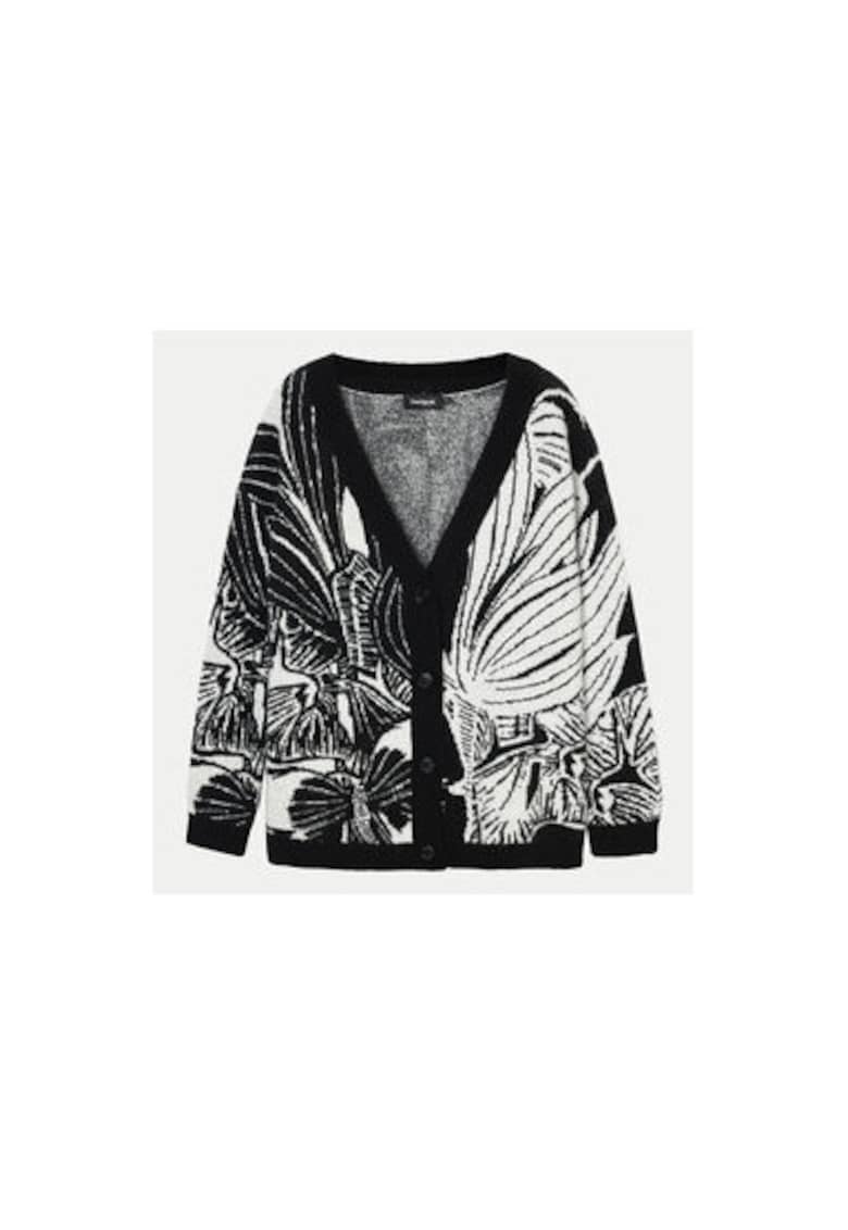 Cardigan dama - 304477522 - Acril/Poliamida - Negru - Negru