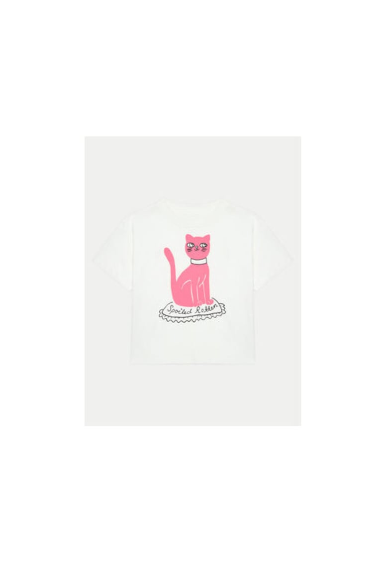Tricou fete - 304157769 - Bumbac organic - 104 CM - Alb