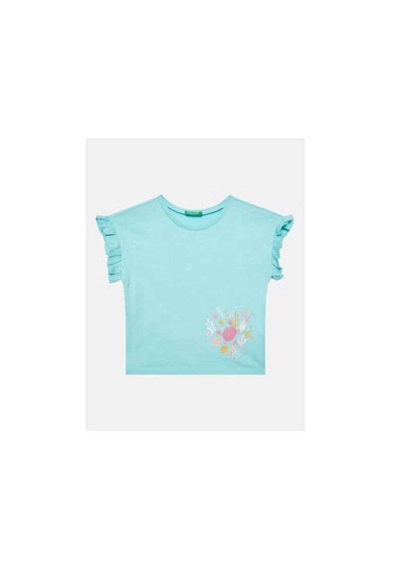 Tricou fete - 302093571 - Bumbac - Albastru - Albastru