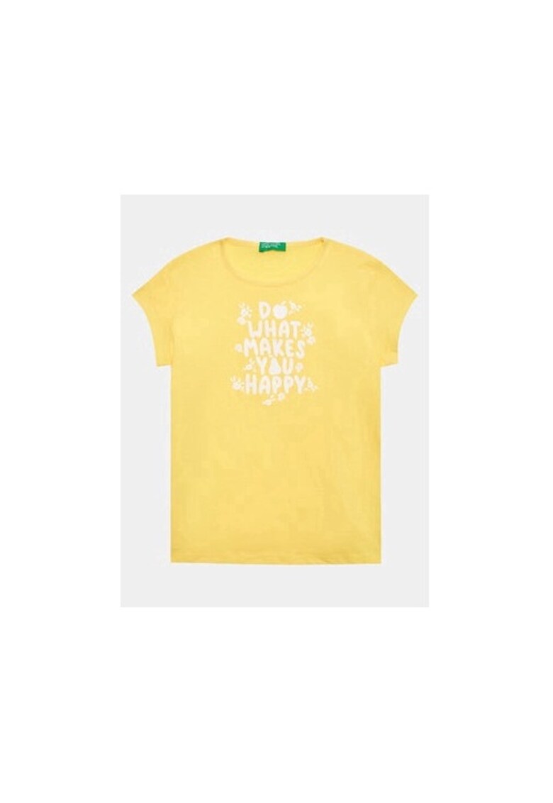 Tricou fete - 302093670 - Bumbac - Galben - Galben