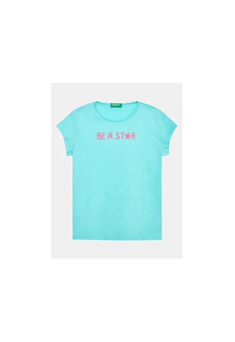 Tricou fete - 302093632 - Bumbac - Albastru - Albastru