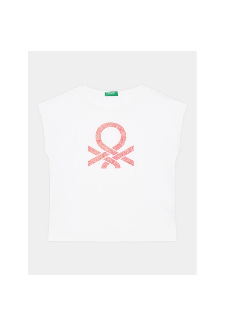 Tricou fete - 302095278 - Bumbac - Alb - Alb