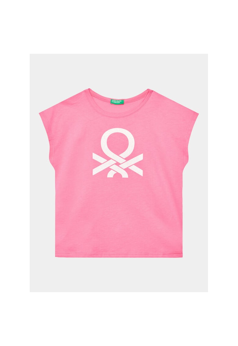 Tricou fete - 302095285 - Bumbac - Roz - Roz