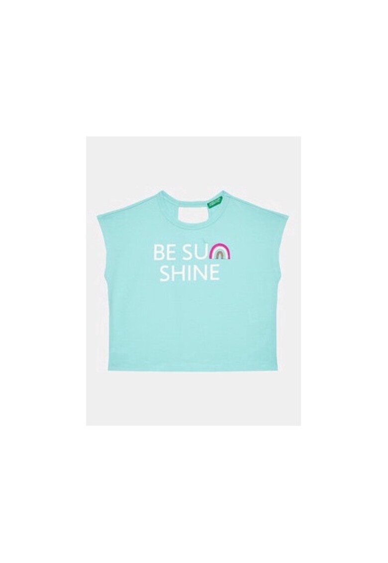 Tricou fete - 302093021 - Bumbac - Albastru - Albastru