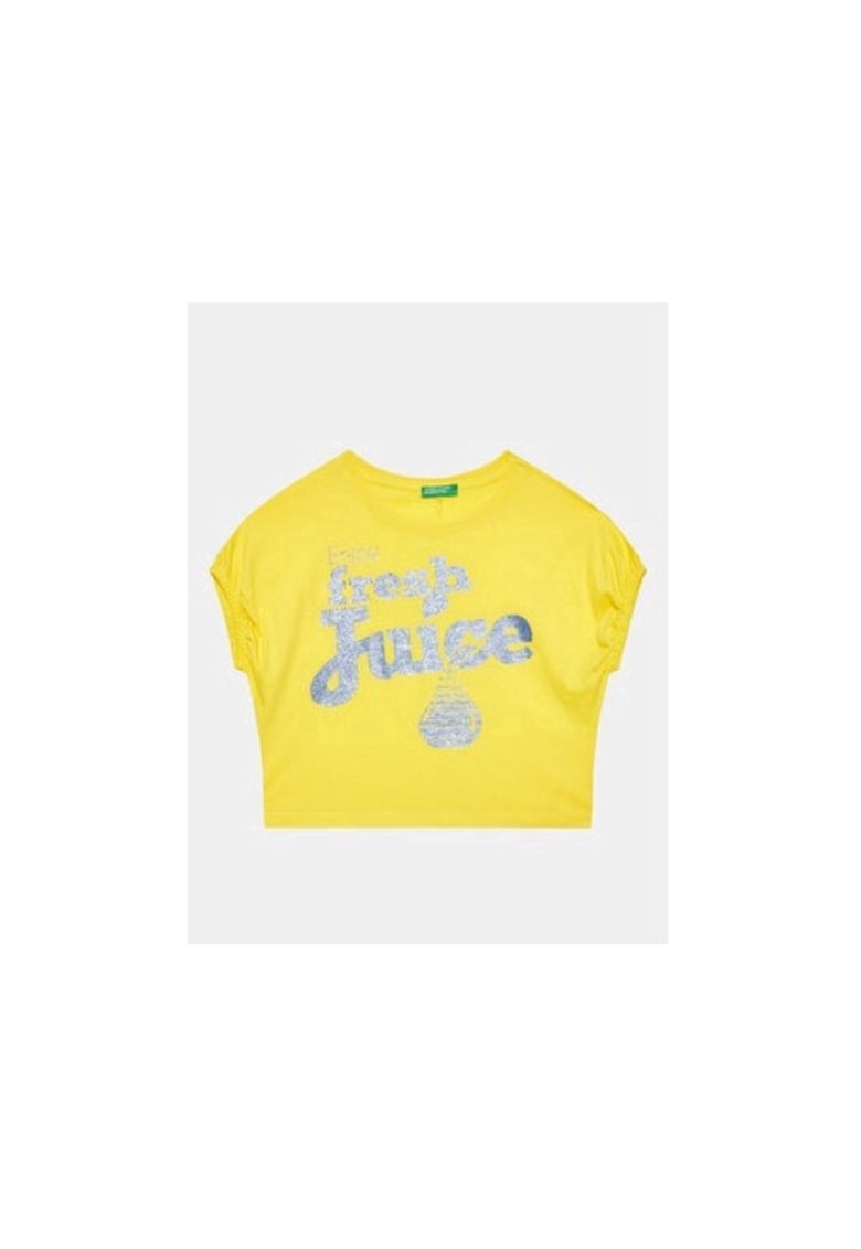 Tricou fete - 302092932 - Bumbac - Galben - Galben