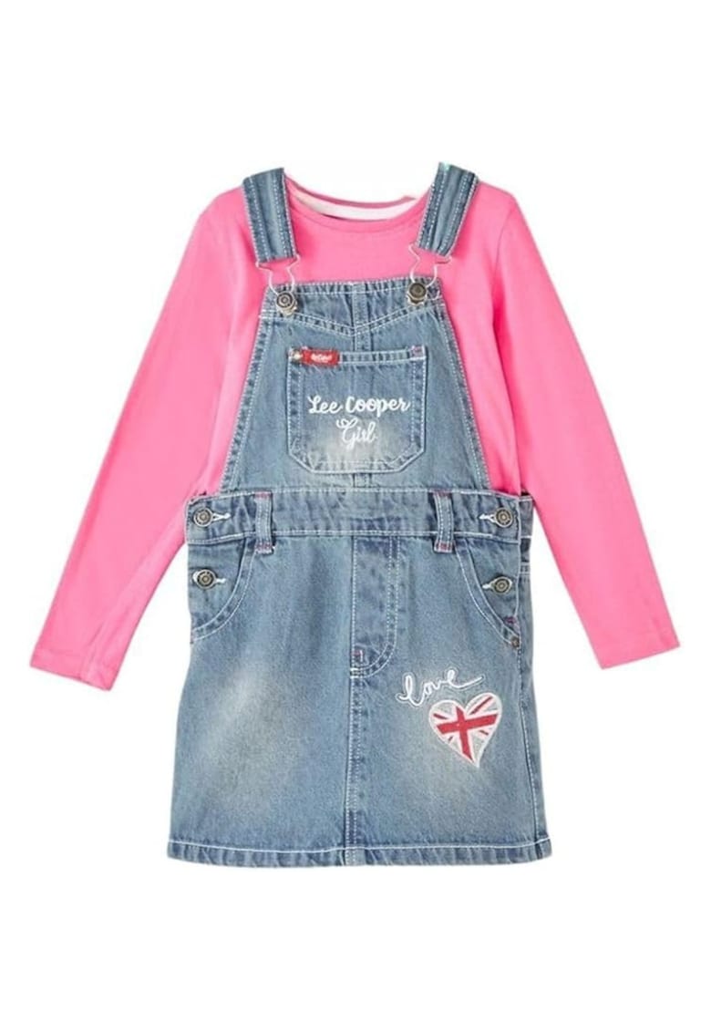 Set rochie din denim si bluza - 2 Piese -