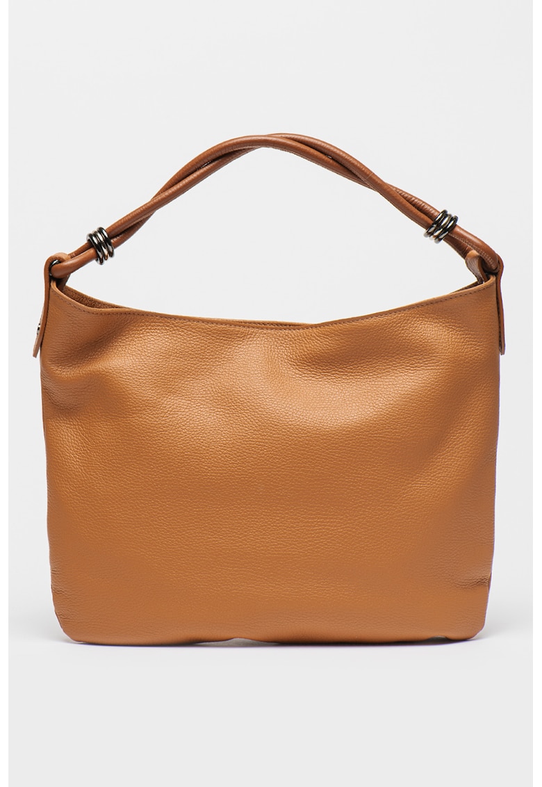 Geanta hobo de piele cu aspect texturat Geanta hobo de piele cu aspect texturat