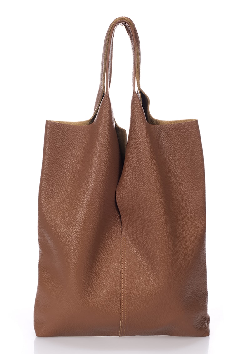 Geanta tote de piele - Maro inchis