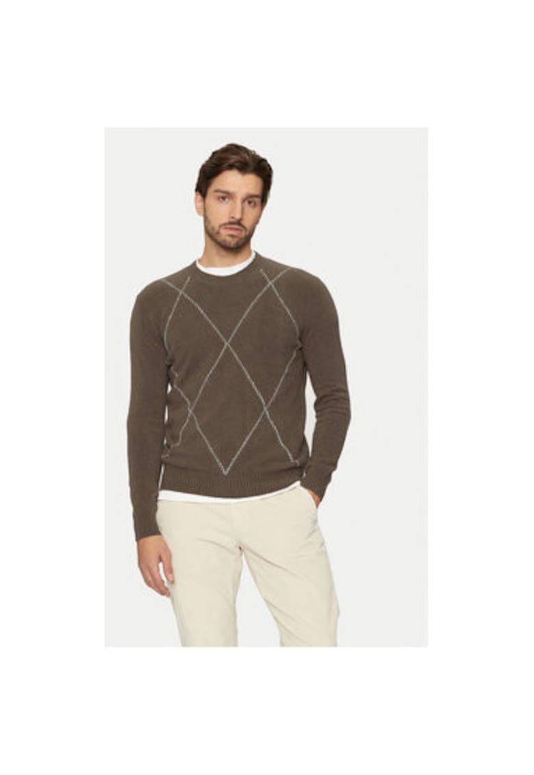 Pulover barbati - 304287237 - Bumbac/Nylon - Maro