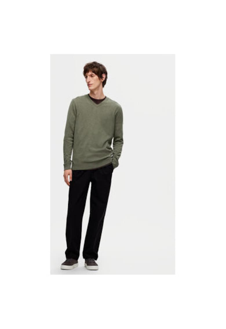 Pulover barbati - 304511974 - Bumbac - Verde