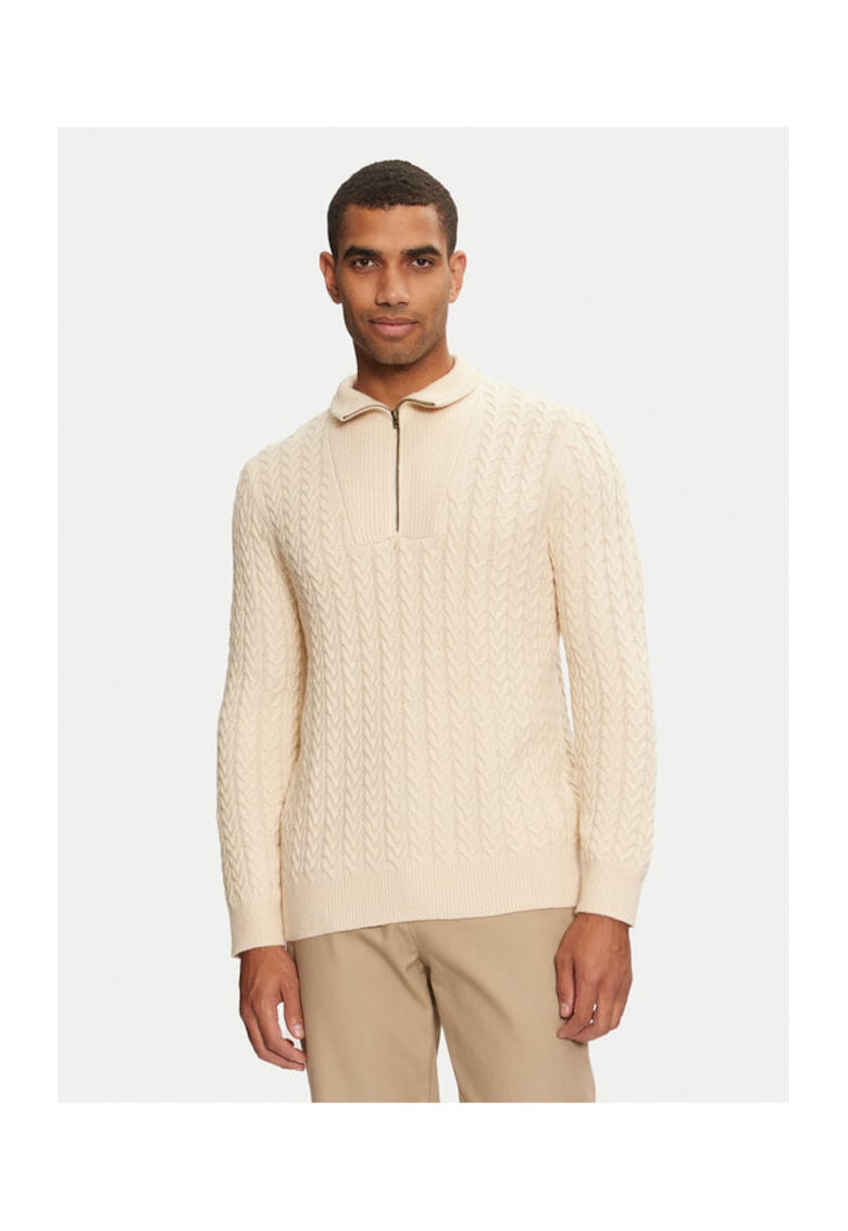 Pulover barbati - 304281068 - Viscoza/Bumbac/Nylon - Bej - Bej