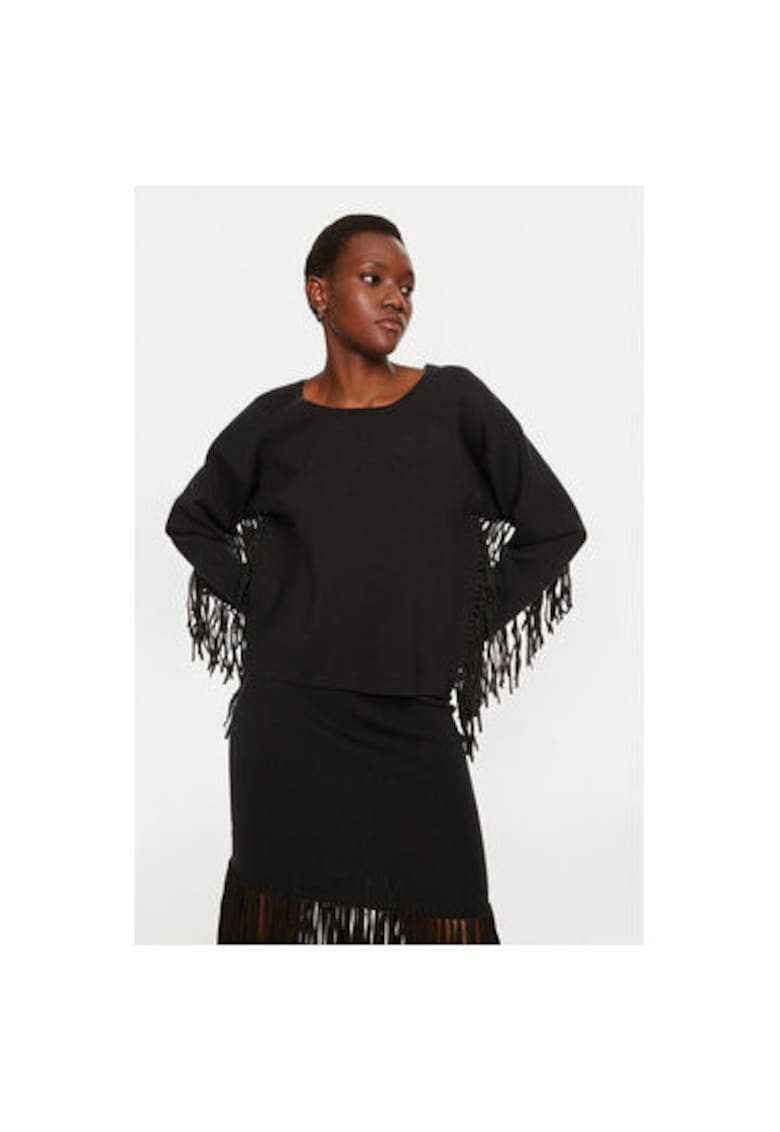 Pulover dama -  304135538 - Viscoza/Poliamida - Negru