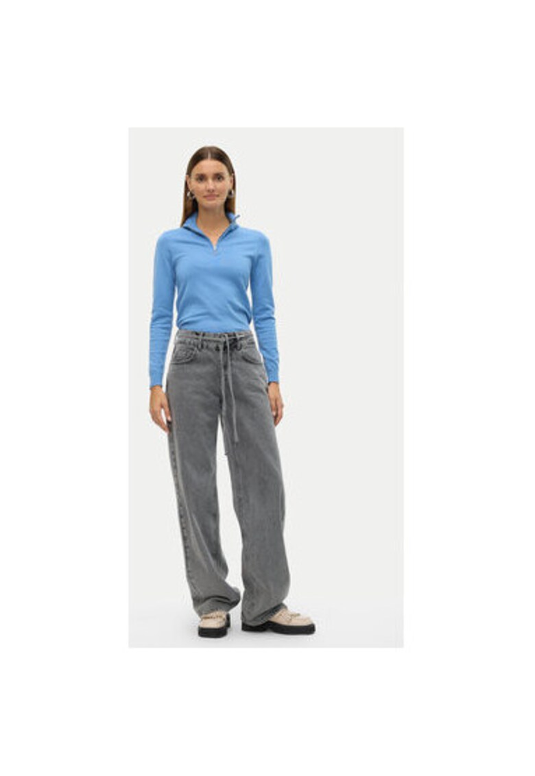 Pulover dama - 304520211 - Viscoza/Nylon - Albastru - Albastru