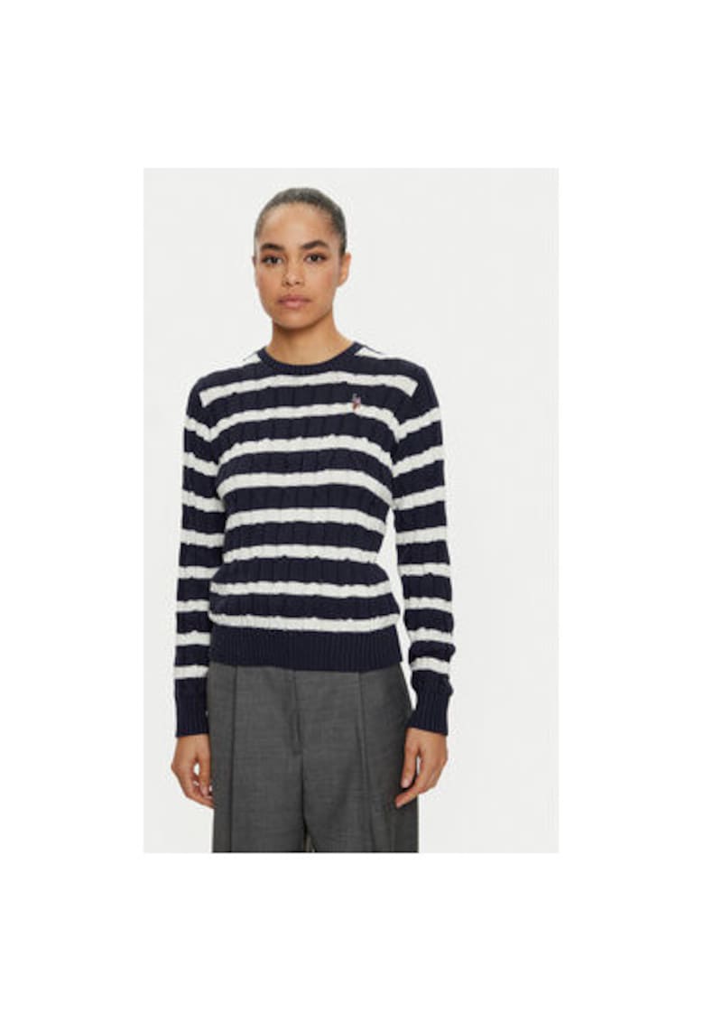 Pulover dama - 304793226 - Bumbac - Albastru