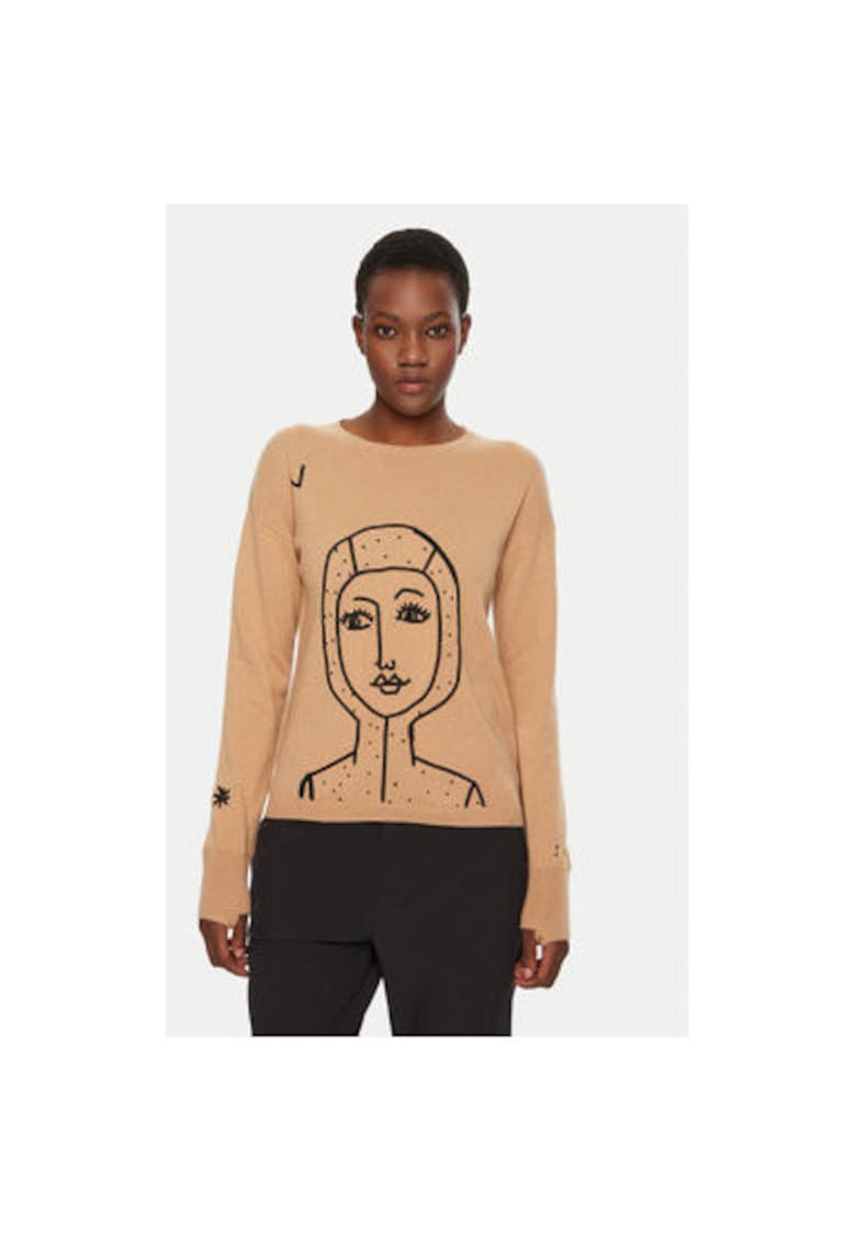 Pulover dama -  304735950 - Lana Merinos/Casmir - Bej