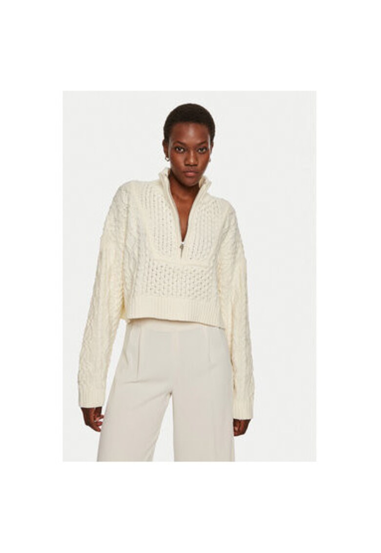 Pulover dama -  304549083 - Bumbac/Acril - Bej Pulover dama -  304549083 - Bumbac/Acril - Bej