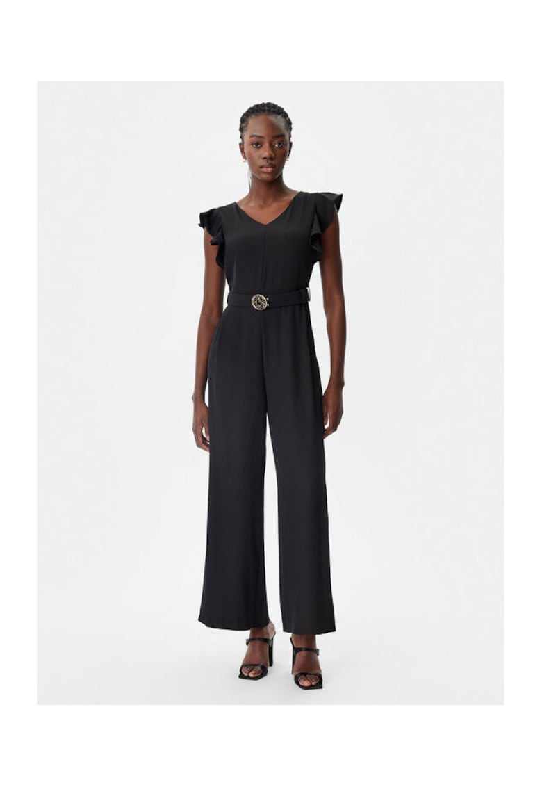 Salopeta dama - 305318176 - Poliester - Negru - Negru