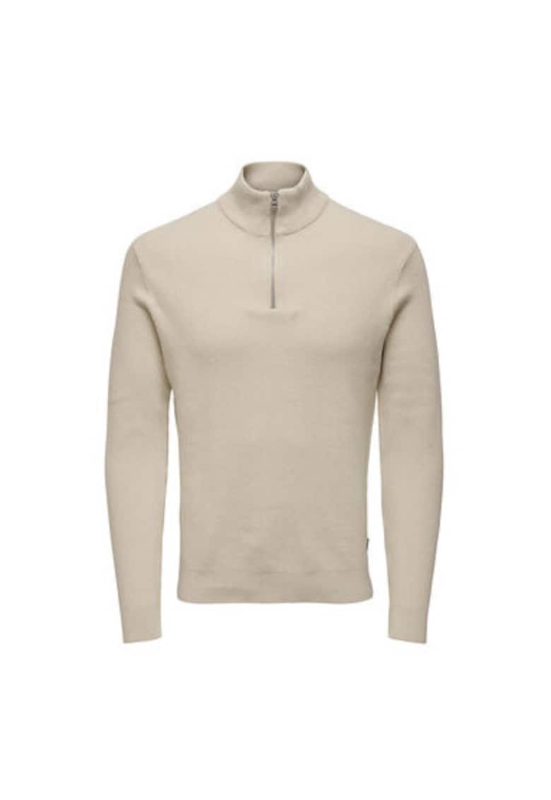Pulover barbati - 302890477 - Bumbac/Nylon - Bej - Bej