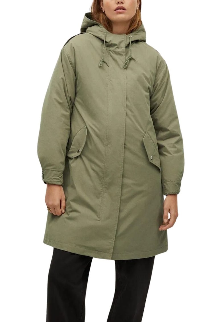 Geaca dama parka - kaki - bumbac - stil minimalist - nou -