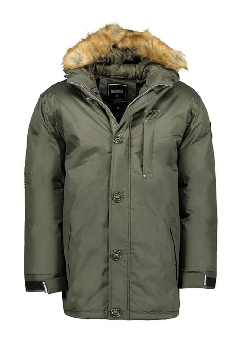 Parka  Chapala - barbati - kaki - 100% poliester - cu gluga si izolatie Parka  Chapala - barbati - kaki - 100% poliester - cu gluga si izolatie