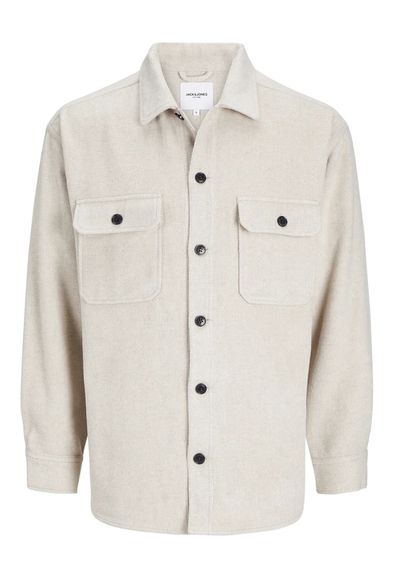 Jacheta tip camasa din amestec de lana